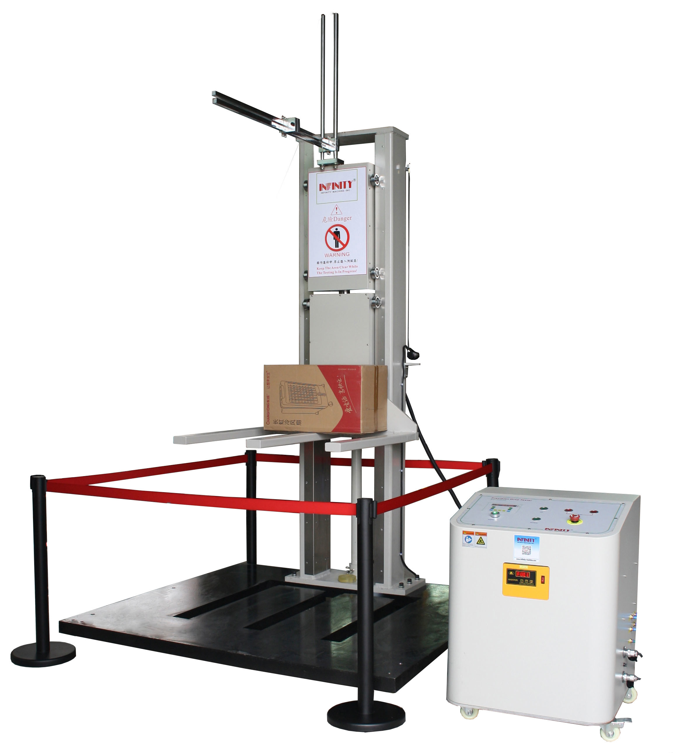 Machine de test de chute d'emballage de haute précision pour le test de résistance aux chocs à double voie 1400 mm