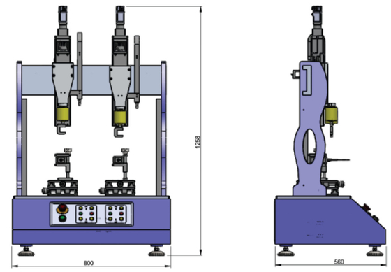 1258*800*560mm Machine à force de balancement à deux stations pour les essais professionnels de force de balancement