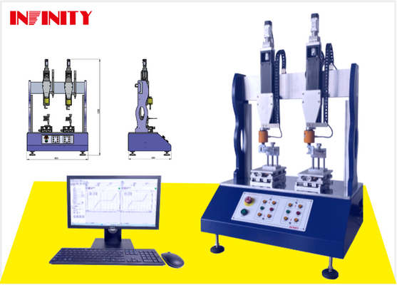 Machine d'essai de force d'oscillation à deux stations de haute précision avec une précision de valeur de force de ±0,3%