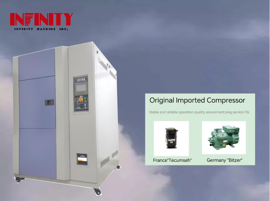 Jusqu'à RT jusqu'à 150 °C Chambre d'essai d'impact à température programmable 40 m Taux de chauffage Condensateur refroidi par air