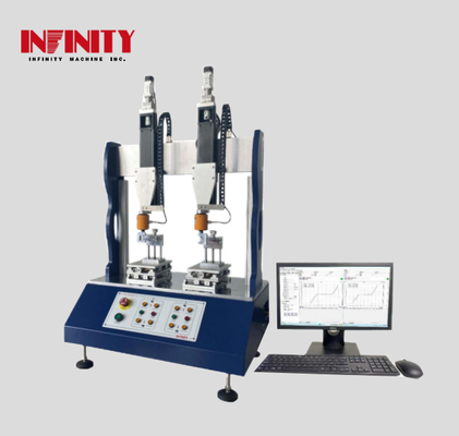 Machine de test de force d'oscillation à deux stations avec une précision de valeur de force de ±0,3% et une vitesse de test de 0,1-1200 mm/min