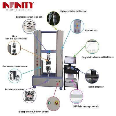 Machine universelle d'essai de traction 100Kn 200Kn 300Kn