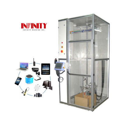 Machine d'essai de chute directionnelle IEC 60068-2-31/32 pour appareils mobiles : smartphone, tablette, ordinateur portable
