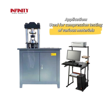Performance stable 300KN Micro électro hydraulique Servo machine d'essai de compression