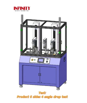Produits électroniques 6 côtés et 4 coins de chute libre Machine de test de chute légère répétée