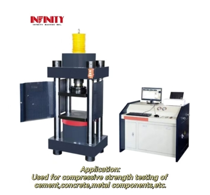 Charge maximale 3000KN Four Column Micro électro hydraulique Servo machine d'essai de compression