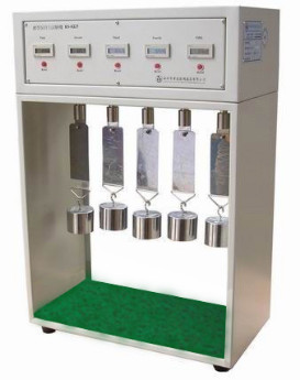 Attachez du ruban adhésif à l'appareil de contrôle d'adhérence hydraulique, 5 stations examinant l'instrument pour des plastiques