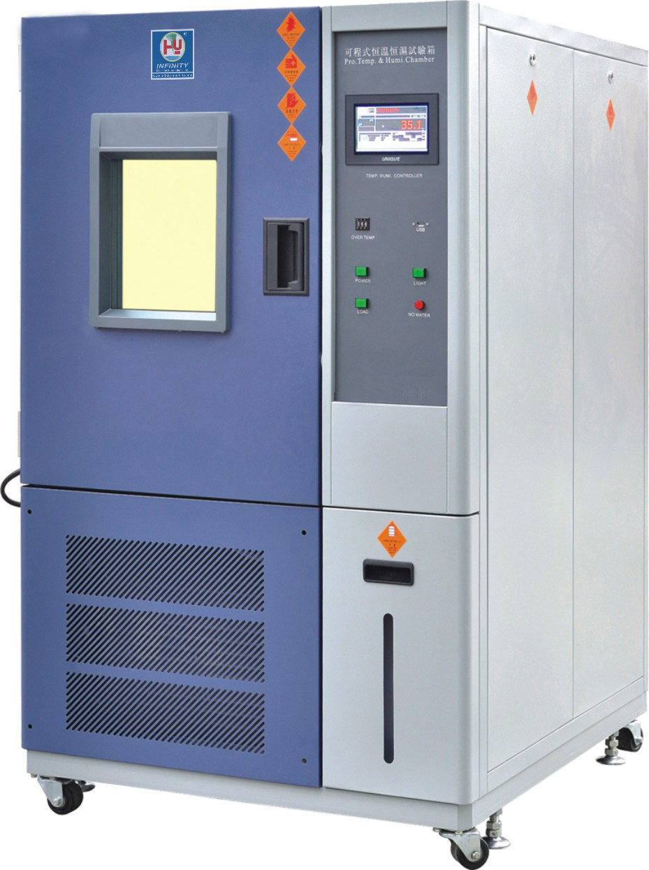 Chambre d'essai environnementale de 100 L pour le test de température et d'humidité IEC68-2-2 20% RH à 98% RH En bleu gris