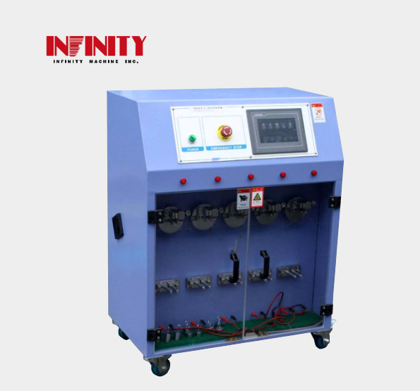 AC220V 50Hz 10A Cinq stations machine de test de tirage par fil pour l'accélération et le temps de décélération du moteur 45 ms