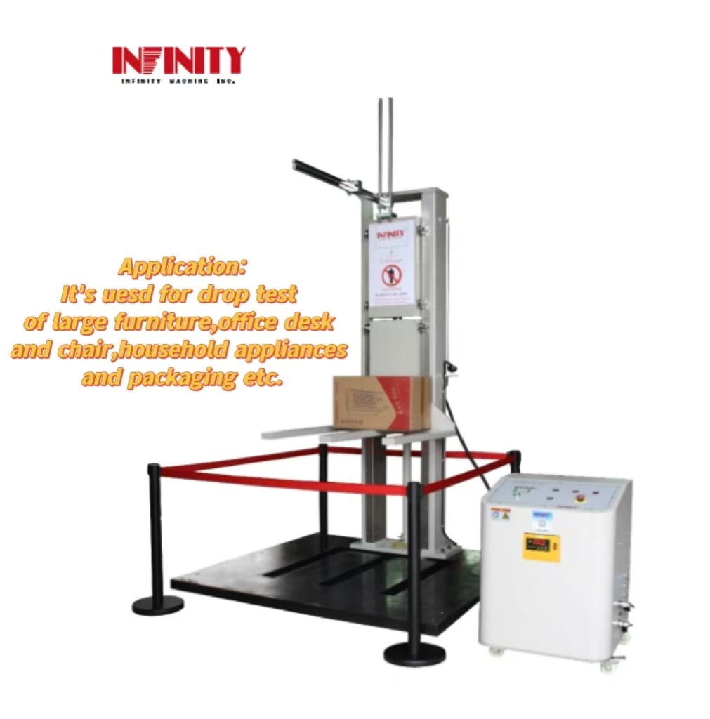 Appareils électroménagers Épreuve d'angle latéral de bord Emballage Machine d'essai à chute nulle
