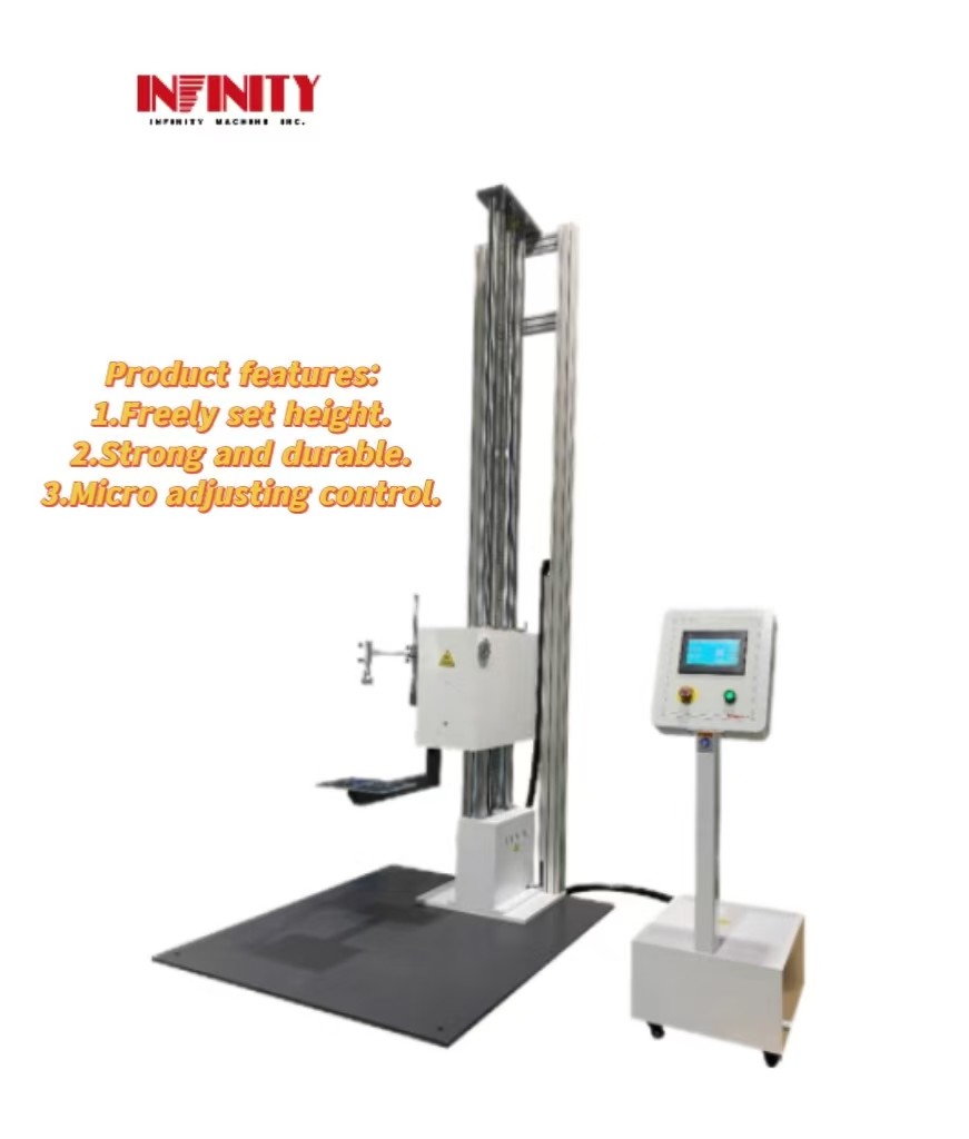 Taille de chute personnalisable 300~1500 mm Emballage carton Machine de test de chute libre