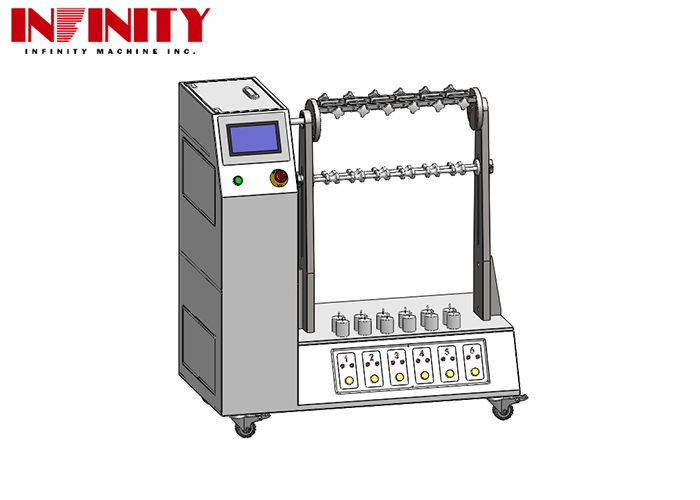 Appareil d'essai de flexion de câble flexible conforme à la norme IEC 60884-1:2022 avec angle réglable et 6 jigs